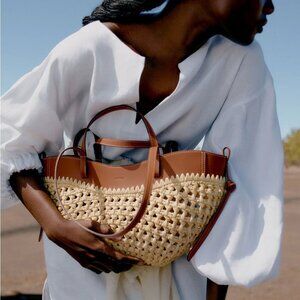 Leather Magnetic Tote Bag with Design